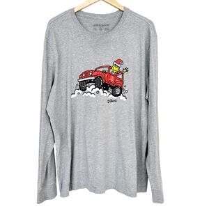 Life is Good Dr. Seuss The Grinch Sleigh Ride Long Sleeve Shirt Sz XL